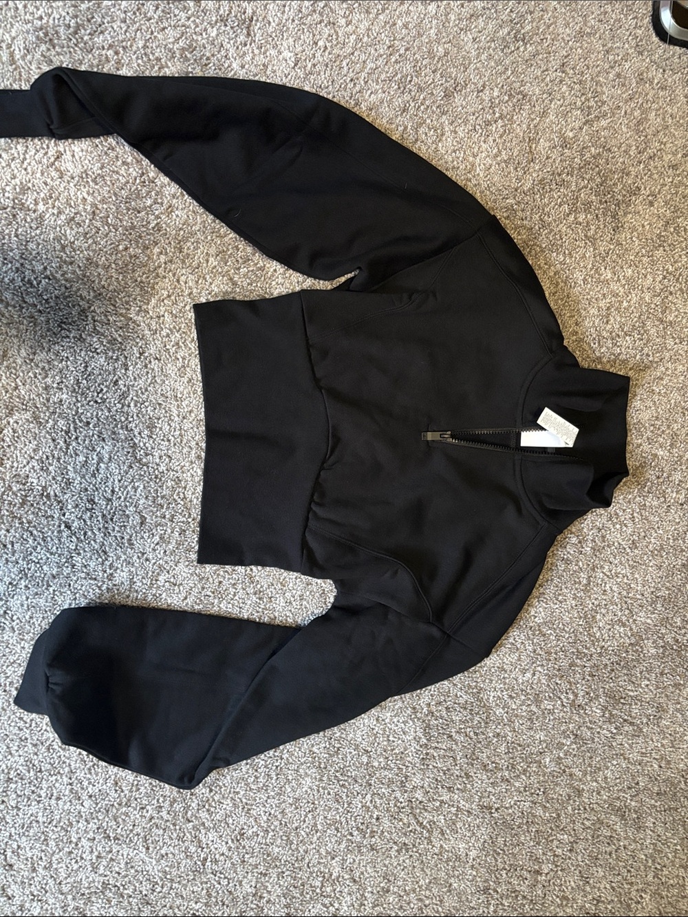 Alo Vixen Fleece 1/4 zip Cropped